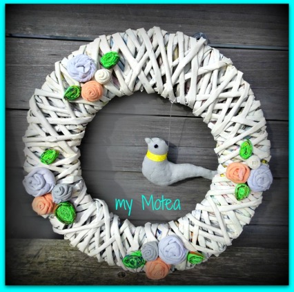 how to make shabby shic wreath